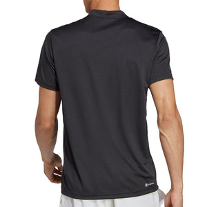 Men's Club Henley Tennis Top Black Apparel Adidas