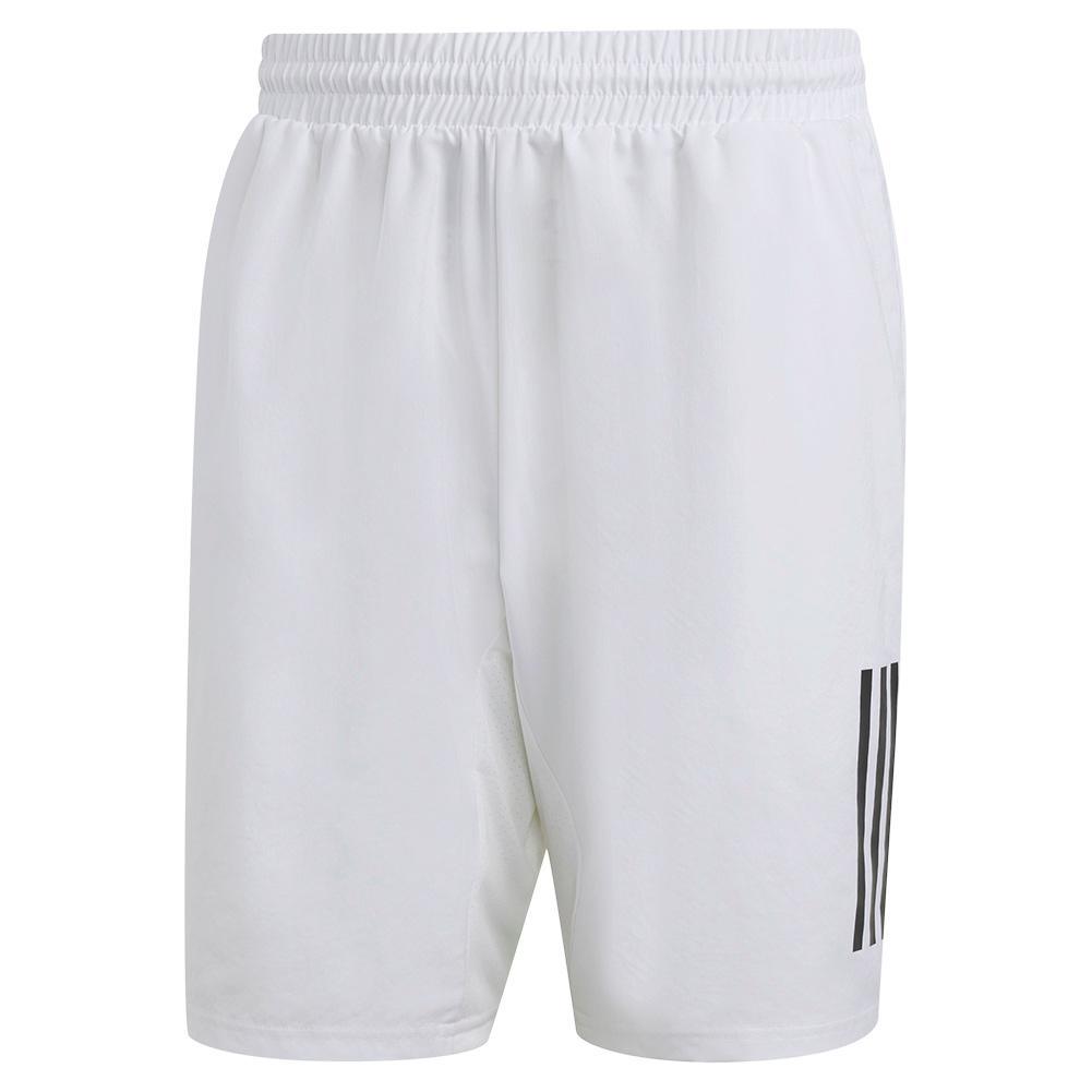 Men's Club 3-Stripe 7 Inch Tennis Shorts White Apparel Adidas