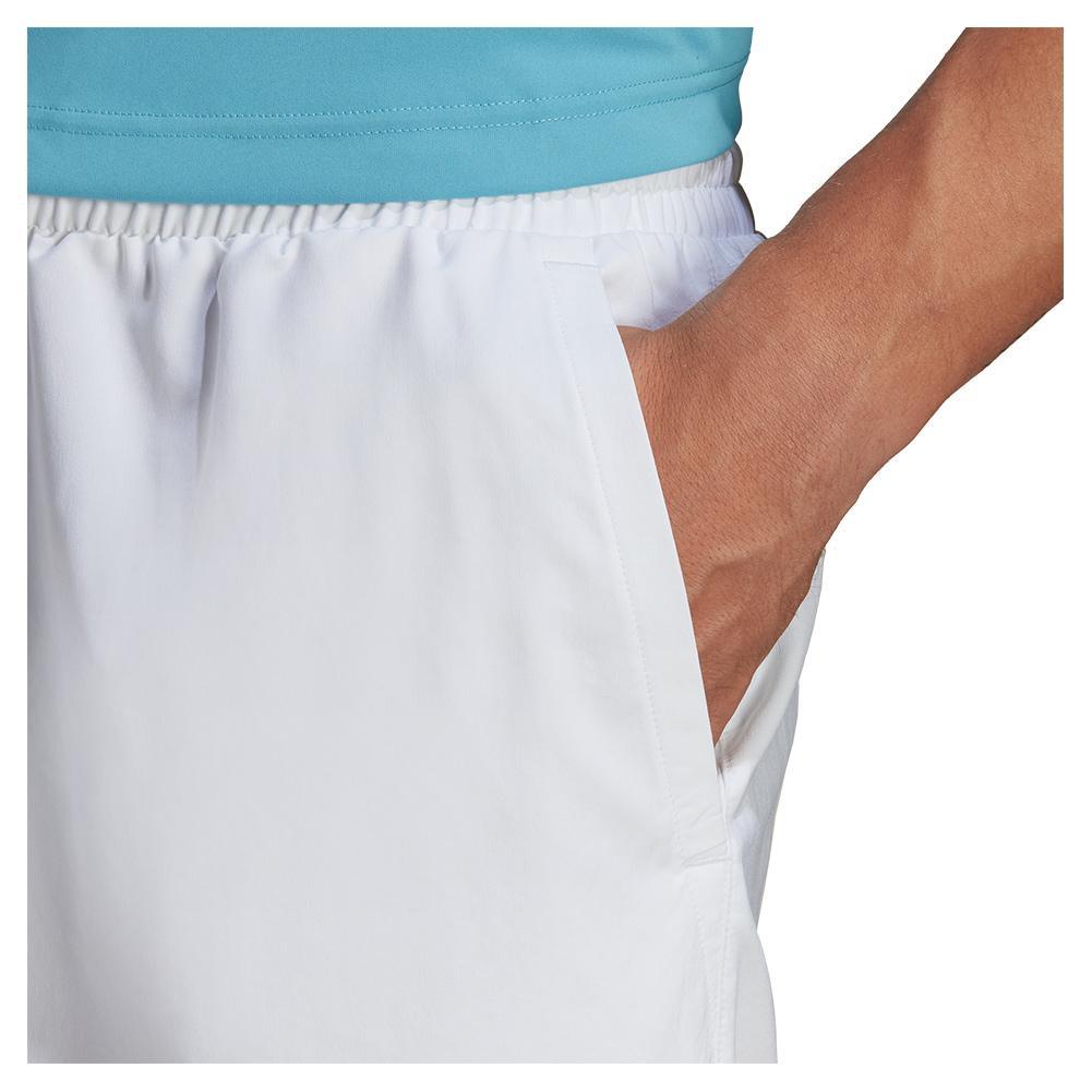 Men's Club 3-Stripe 7 Inch Tennis Shorts White Apparel Adidas