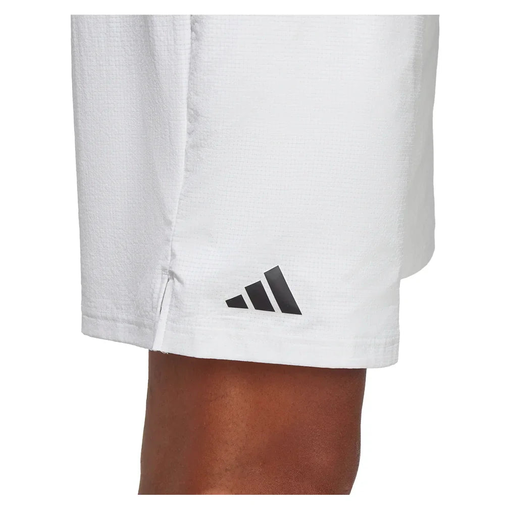 Men`s Ergo 7 Inch Tennis Shorts White Apparel Adidas