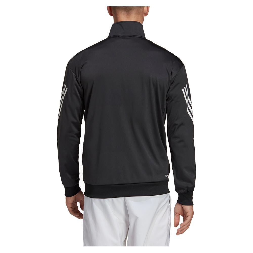 Men's 3-Stripe Knitted Tennis Jacket Black Apparel Adidas