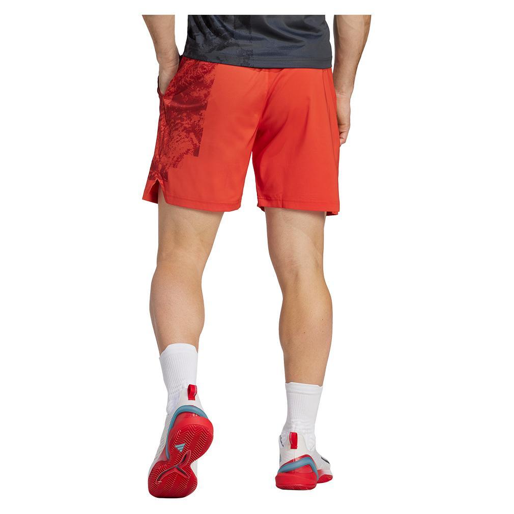 Men's Paris HEAT.RDY Ergo 7 Inch Tennis Short Preloved Red Apparel Adidas