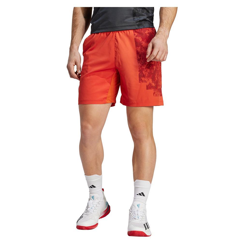 Men's Paris HEAT.RDY Ergo 7 Inch Tennis Short Preloved Red Apparel Adidas