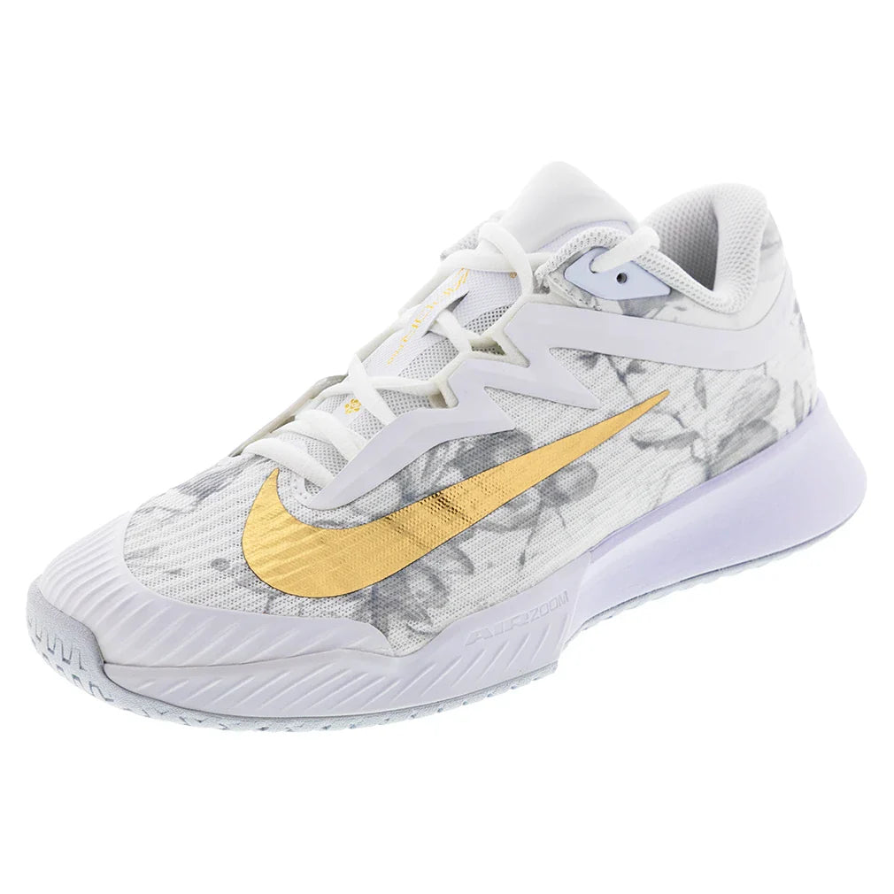 Men's Zoom Vapor Pro 3 Magnolia Tennis Shoes White and Metallic Gold Footwear Nike