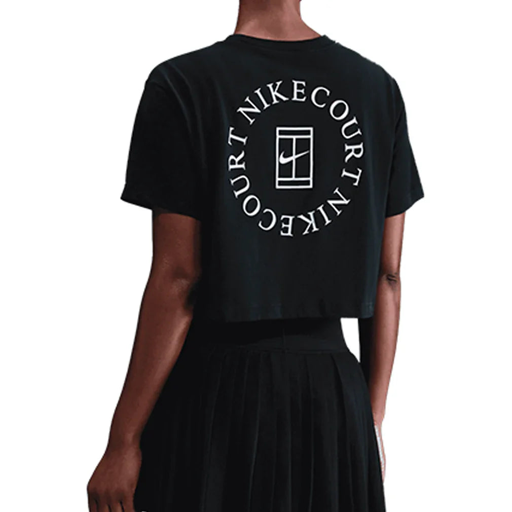 Women`s Court Dri-FIT Slam Short Sleeve Cropped Tennis Tee Apparel Nike