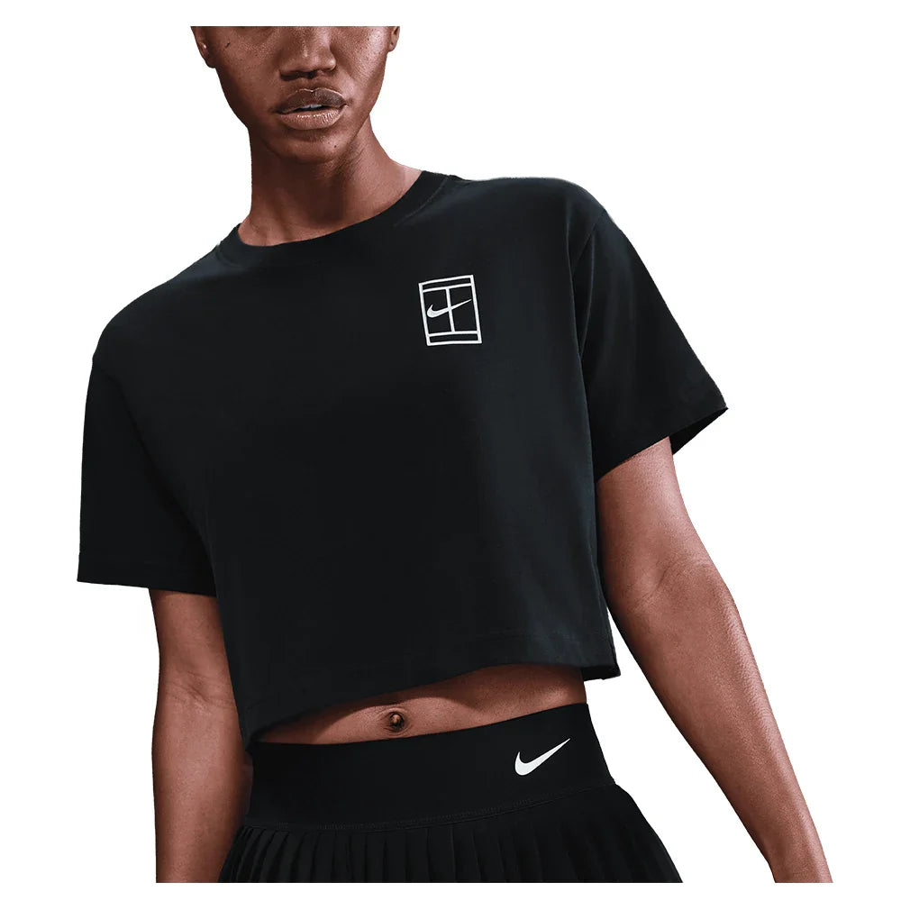 Women`s Court Dri-FIT Slam Short Sleeve Cropped Tennis Tee Apparel Nike