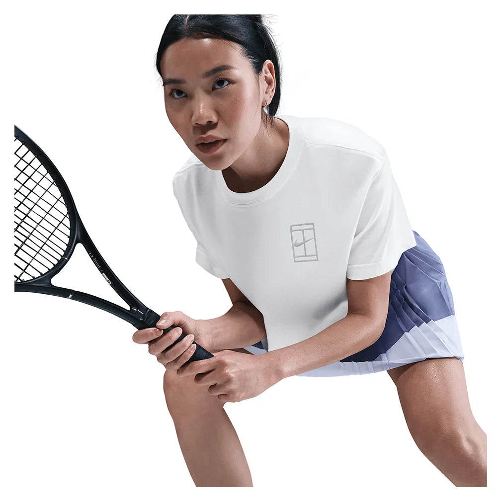 Women`s Court Dri-FIT Slam Short Sleeve Cropped Tennis Tee Apparel Nike