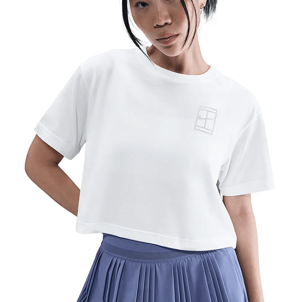 Women`s Court Dri-FIT Slam Short Sleeve Cropped Tennis Tee Apparel Nike