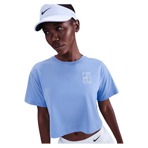 Women`s Court Dri-FIT Slam Short Sleeve Cropped Tennis Tee Apparel Nike