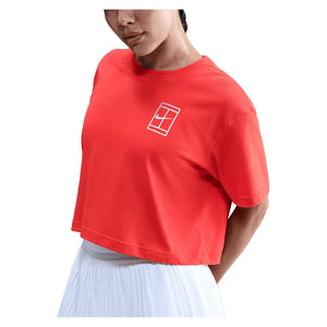 Women`s Court Dri-FIT Slam Short Sleeve Cropped Tennis Tee Apparel Nike
