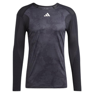 Men's Paris Long Sleeve Tennis Top Carbon and Black Apparel Adidas