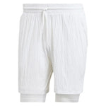 Mens Seersucker AeroReady Pro Tennis Short White Apparel Adidas