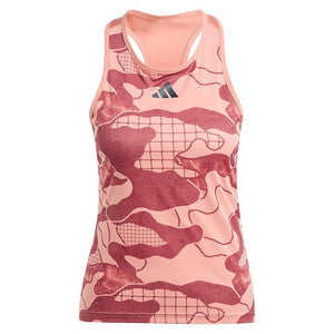 Women's Club Graphic Tennis Tank Wonder Clay and Legacy Red Adidas
