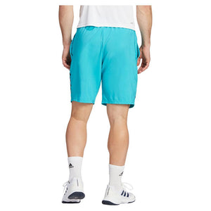 Men's Club 7 inch 3 Stripe Tennis Shorts Lucid Cyan Adidas