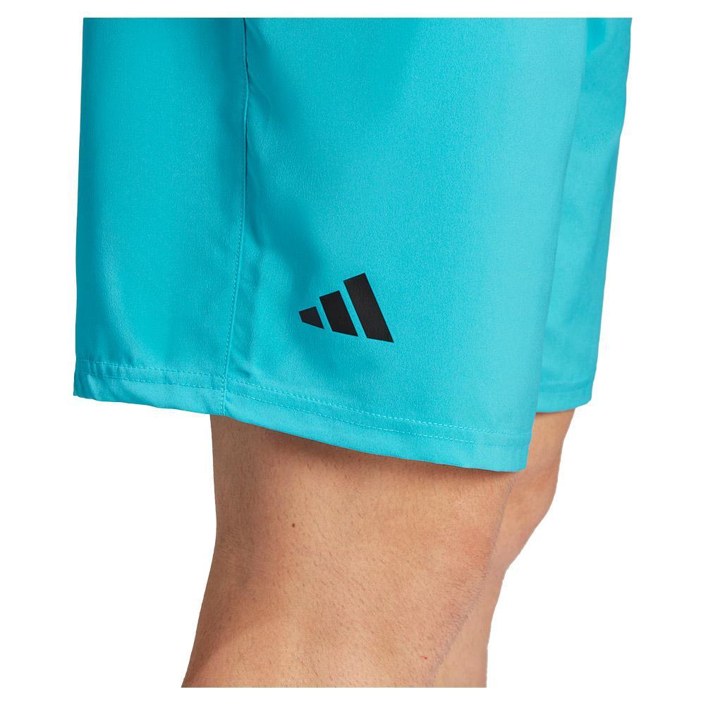 Men's Club 7 inch 3 Stripe Tennis Shorts Lucid Cyan Adidas