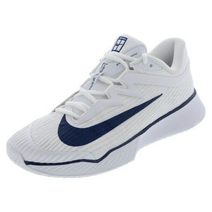 Women`s Vapor Pro 3 PRM Tennis Shoes White and Midnight Navy Footwear Nike