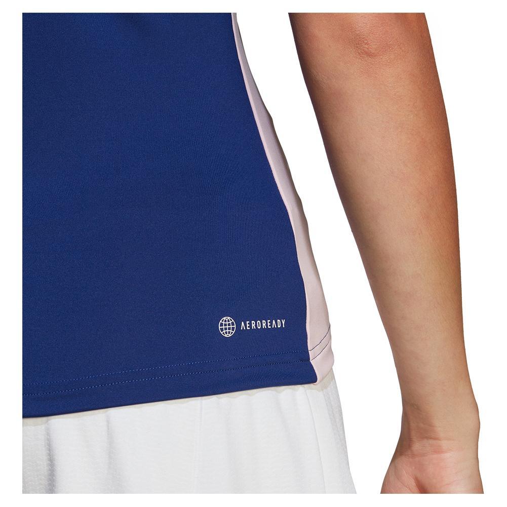 Women's Clubhouse Premium Tennis Tank Victory Blue and Clear Pink Apparel Adidas