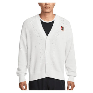 Men`s London Court Slam Tennis Cardigan White Apparel Nike