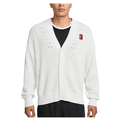 Men`s London Court Slam Tennis Cardigan White Apparel Nike