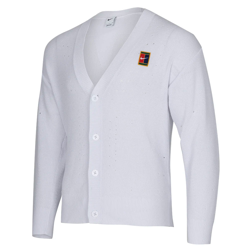 Men`s London Court Slam Tennis Cardigan White Apparel Nike