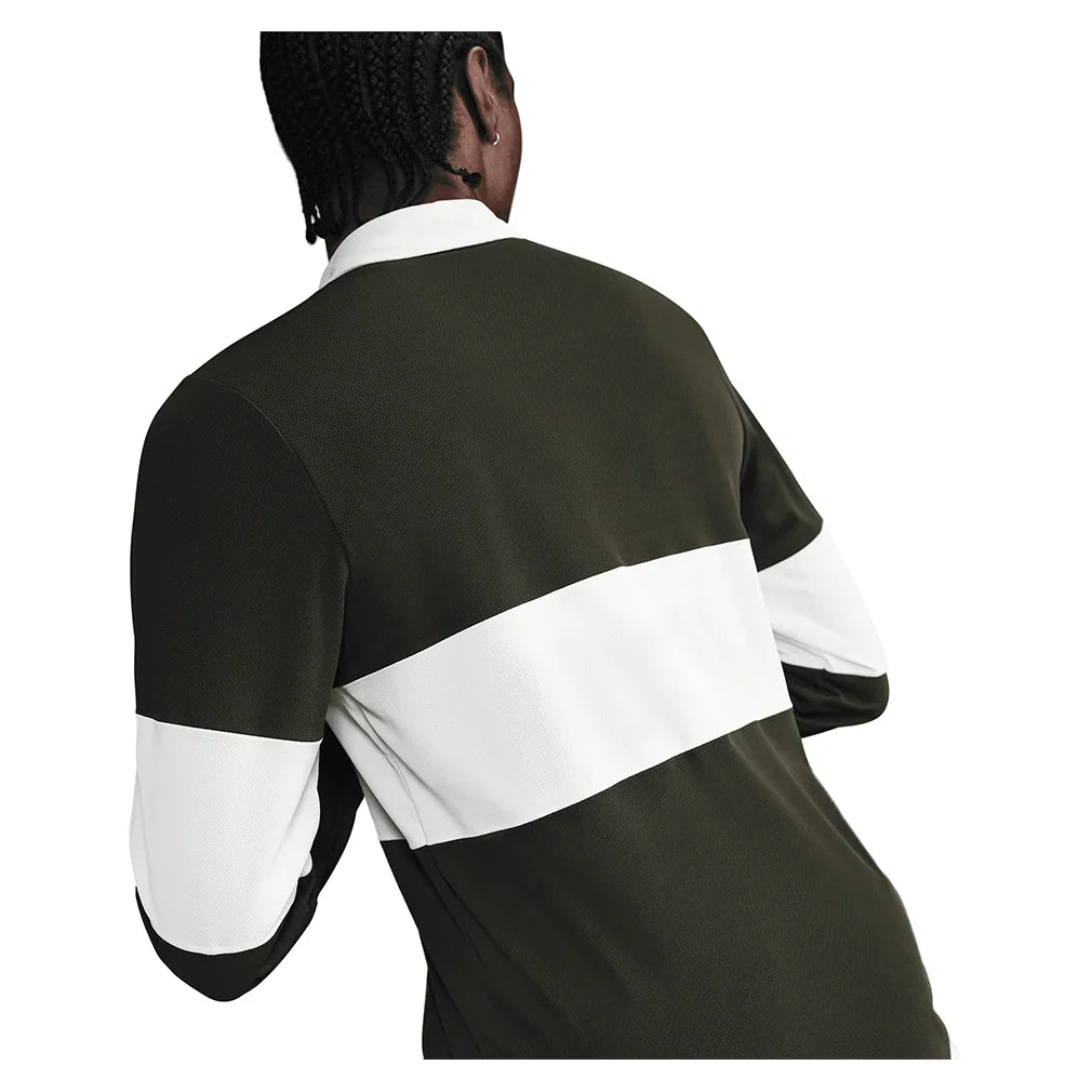 Men`s Paris Court Dri-FIT Advantage Slam Long Sleeve Tennis Polo Apparel Nike