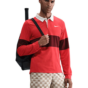 Men`s Paris Court Dri-FIT Advantage Slam Long Sleeve Tennis Polo Apparel Nike
