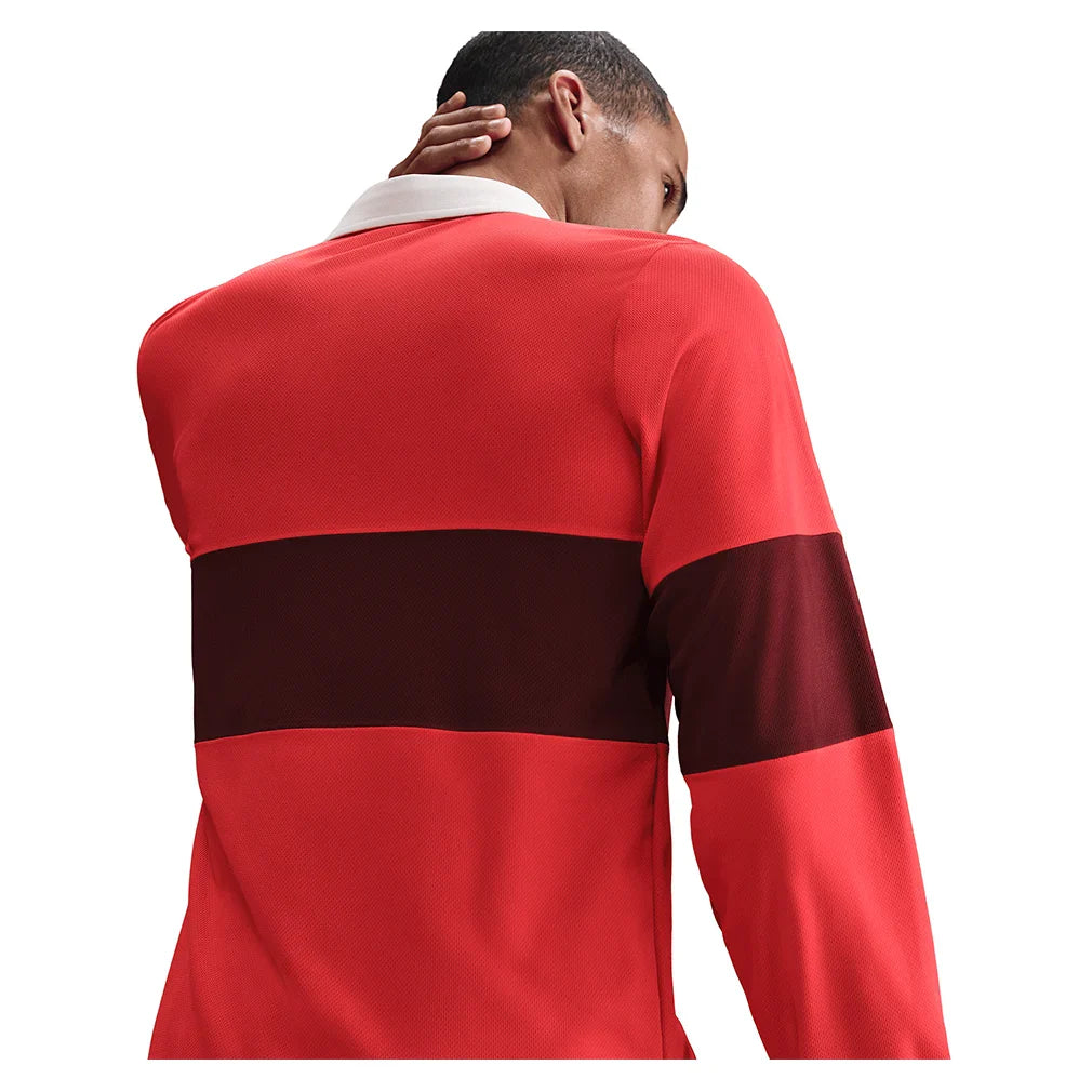 Men`s Paris Court Dri-FIT Advantage Slam Long Sleeve Tennis Polo Apparel Nike