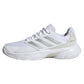 Women's CourtJam Control 3 Tennis Shoes White and Silver Metallic Adidas