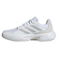 Women's CourtJam Control 3 Tennis Shoes White and Silver Metallic Adidas