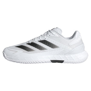 Mens Defiant Speed 2 Tennis Shoes White and Core Black Footwear Adidas