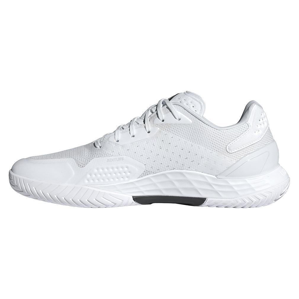 Mens Defiant Speed 2 Tennis Shoes White and Core Black Footwear Adidas