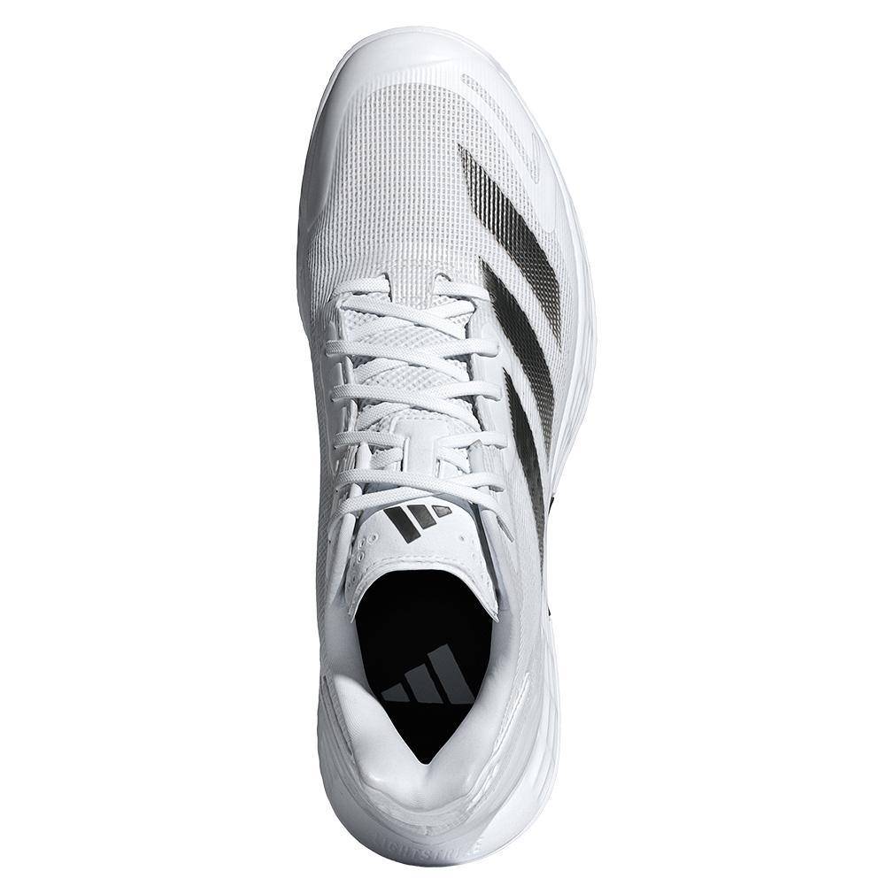 Mens Defiant Speed 2 Tennis Shoes White and Core Black Footwear Adidas