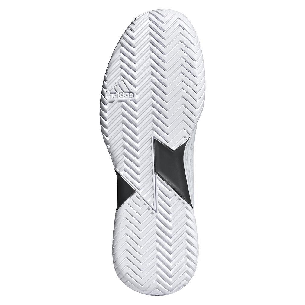 Mens Defiant Speed 2 Tennis Shoes White and Core Black Footwear Adidas