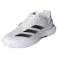 Mens Defiant Speed 2 Tennis Shoes White and Core Black Footwear Adidas