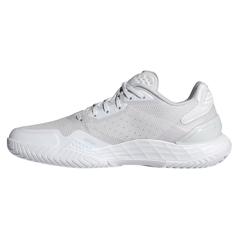 Womens Defiant Speed 2 Tennis Shoes White and Grey One Footwear Adidas