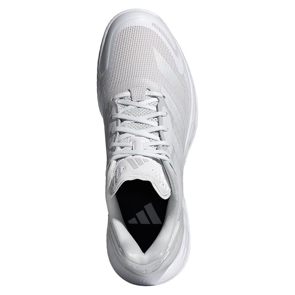 Womens Defiant Speed 2 Tennis Shoes White and Grey One Footwear Adidas