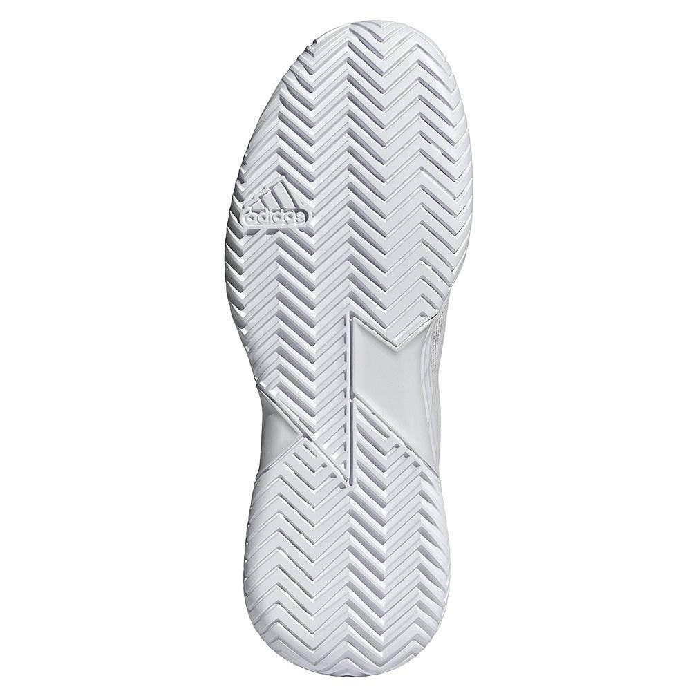 Womens Defiant Speed 2 Tennis Shoes White and Grey One Footwear Adidas