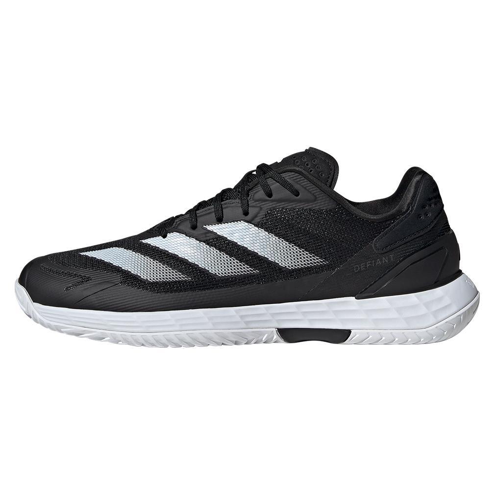 Mens Defiant Speed 2 Tennis Shoes Core Black and White Footwear Adidas