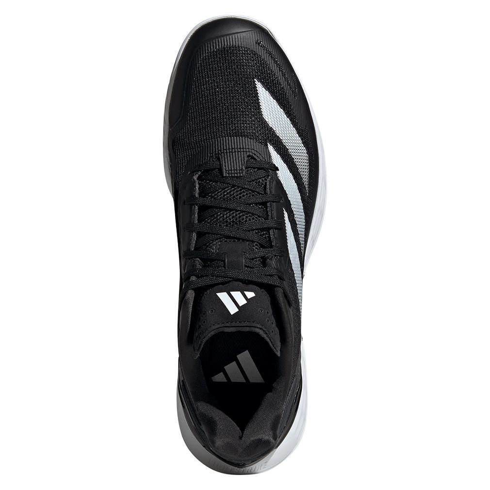 Mens Defiant Speed 2 Tennis Shoes Core Black and White Footwear Adidas