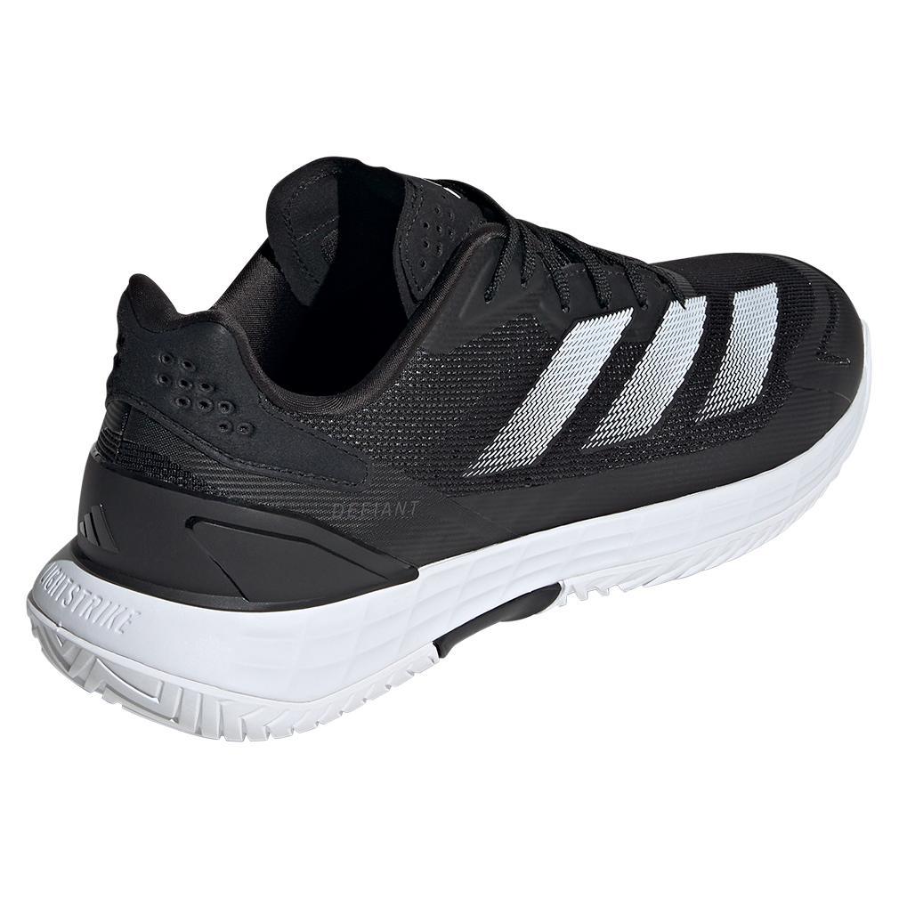 Mens Defiant Speed 2 Tennis Shoes Core Black and White Footwear Adidas