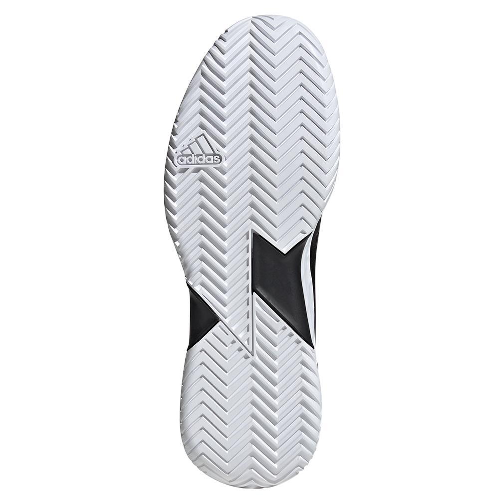 Mens Defiant Speed 2 Tennis Shoes Core Black and White Footwear Adidas