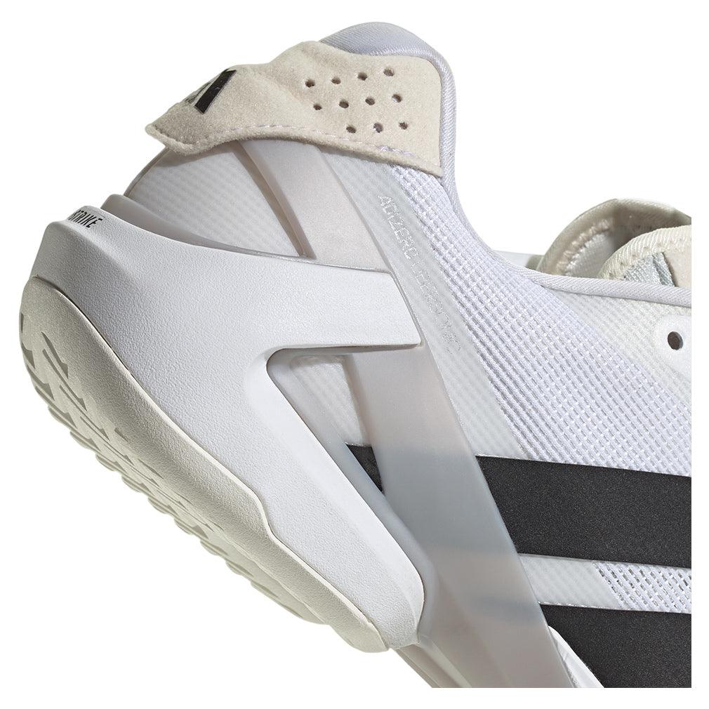 Men`s Adizero Ubersonic 5 Tennis Shoes White and Core Black Footwear Adidas