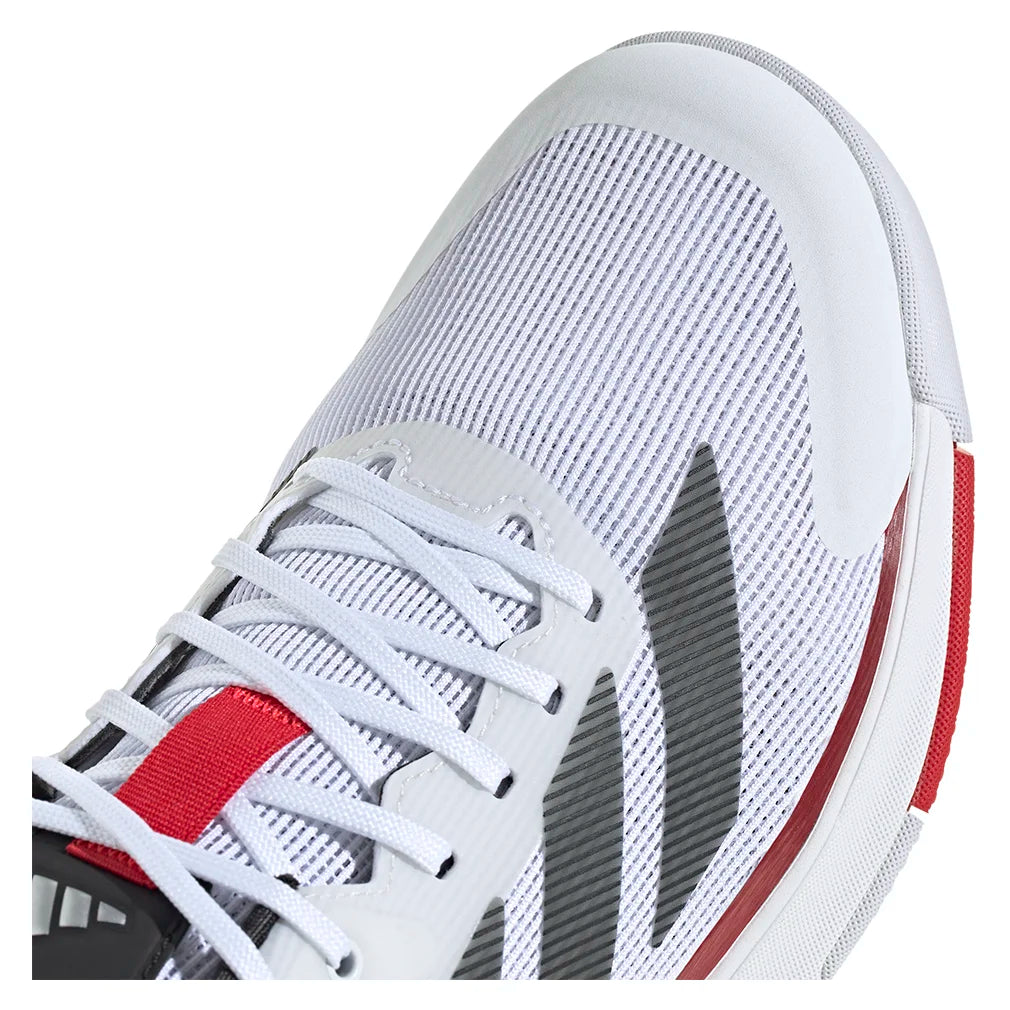 Men`s Crazyquick LS Padel Shoes Footwear White and Lucid Red Footwear Adidas