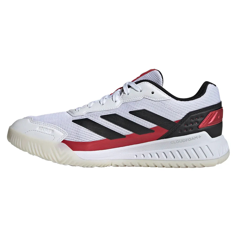 Men`s Courtquick Padel Shoes Footwear White and Lucid Red Footwear Adidas