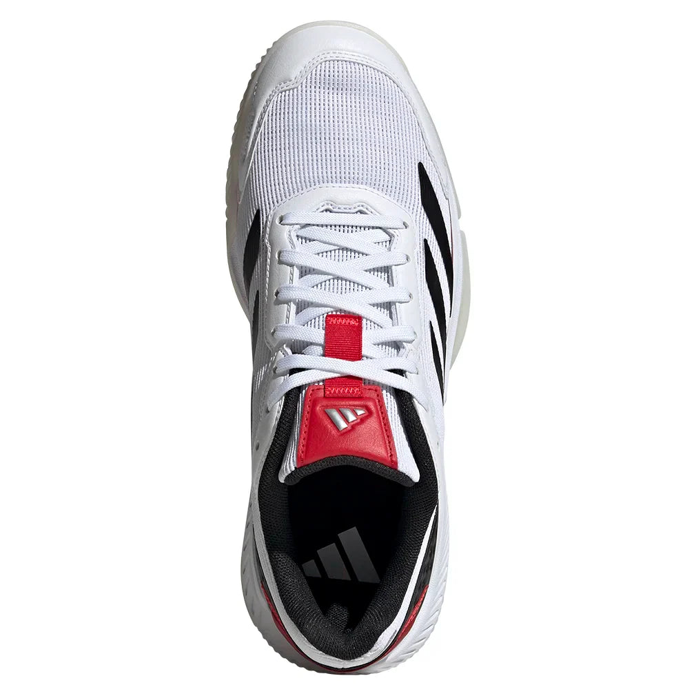 Men`s Courtquick Padel Shoes Footwear White and Lucid Red Footwear Adidas