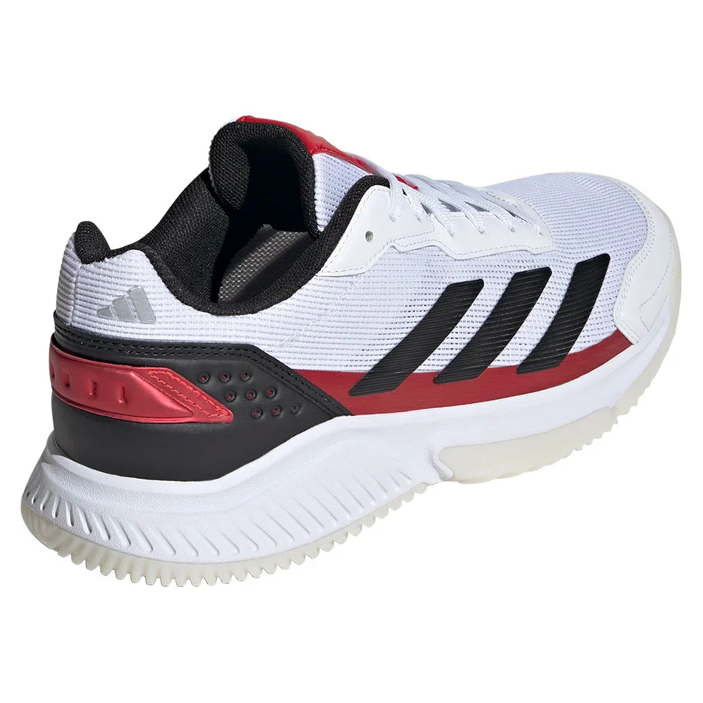 Men`s Courtquick Padel Shoes Footwear White and Lucid Red Footwear Adidas