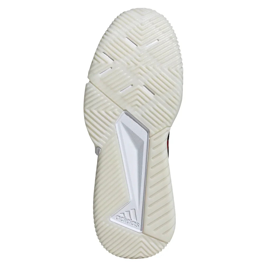 Men`s Courtquick Padel Shoes Footwear White and Lucid Red Footwear Adidas