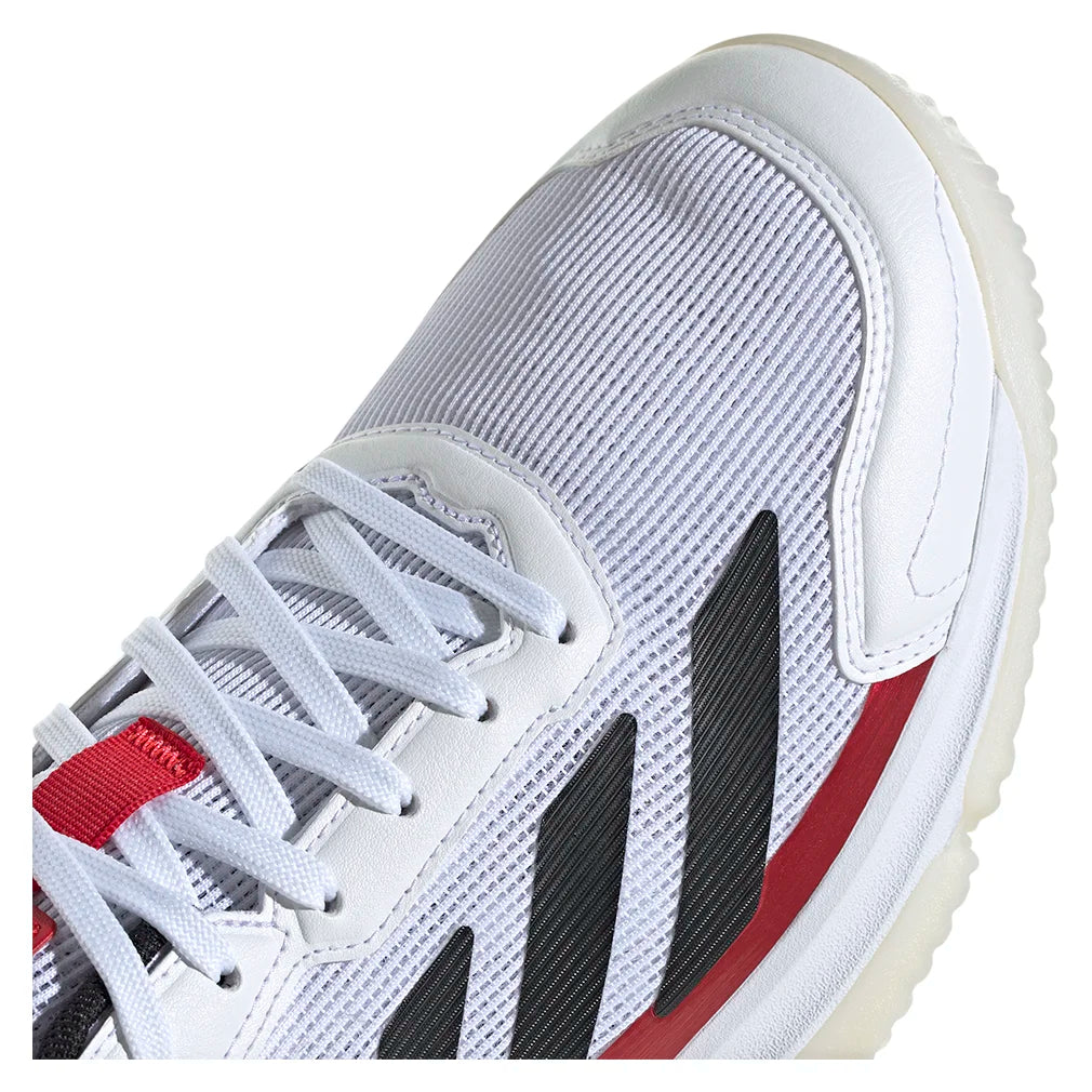Men`s Courtquick Padel Shoes Footwear White and Lucid Red Footwear Adidas