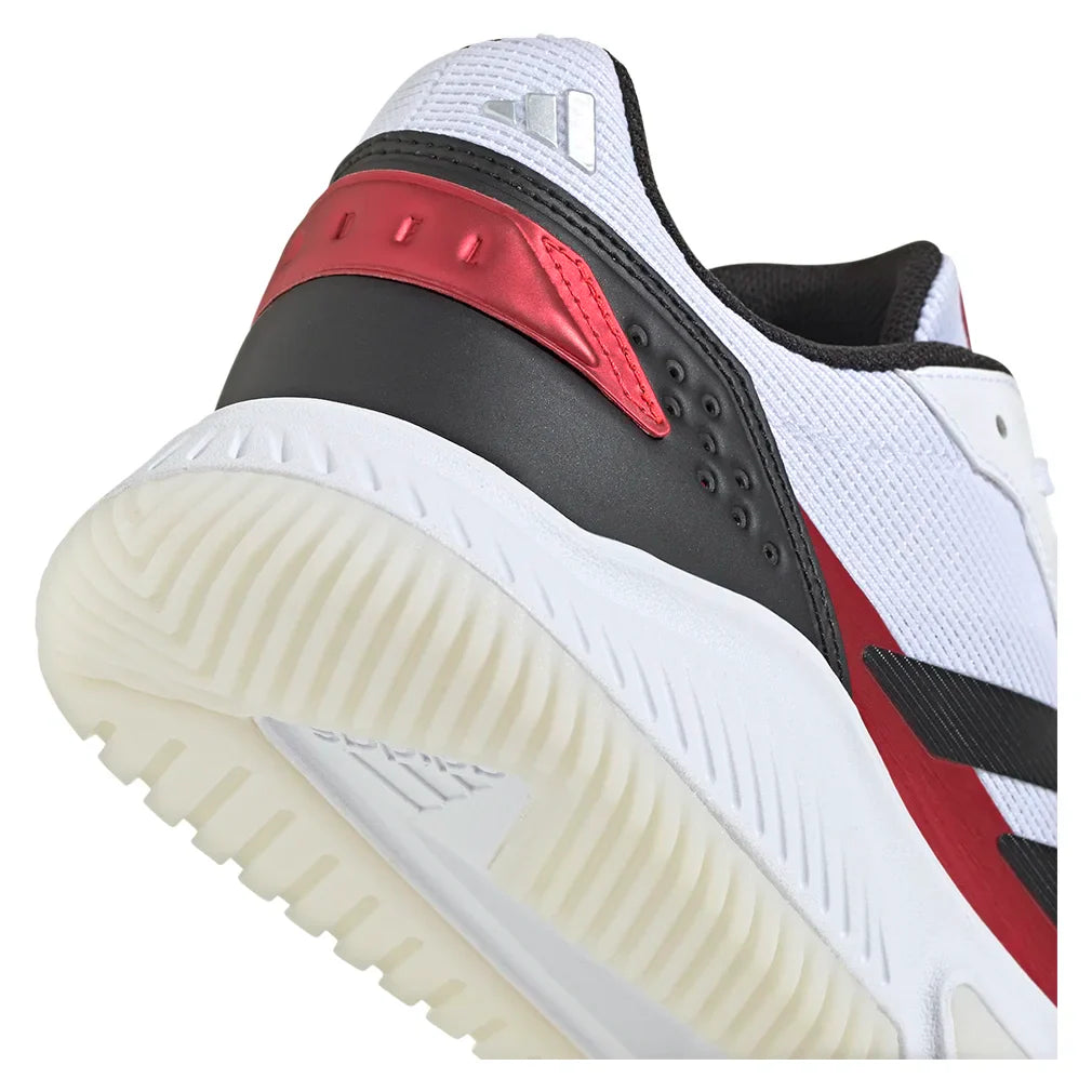 Men`s Courtquick Padel Shoes Footwear White and Lucid Red Footwear Adidas