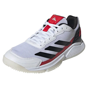 Men`s Courtquick Padel Shoes Footwear White and Lucid Red Footwear Adidas